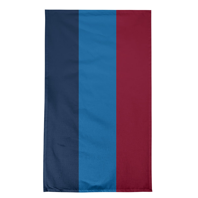 Anaheim Stripe Tea Towel Kitchen Towel, Cotton Twill, Polar Night Blue/Aviator Blue/Red
