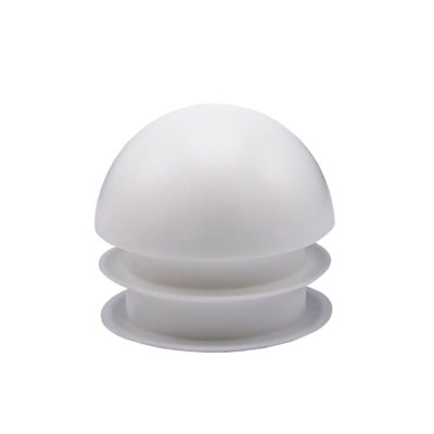 Embout de dôme rond en plastique Outwater pour tube (8 pièces) | Bouchon de tube de 1-1 / 2 po de diamètre / Glissière de chaise / Protecteur de plancher / Fermeture de tube / Bouchon de trou de tube / Bouchon de tuyau | Convient aux tubes à jauges multiples | Couleur blanche | Robuste