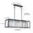 3-light Dimmable Rectangle Kitchen Island Pendant