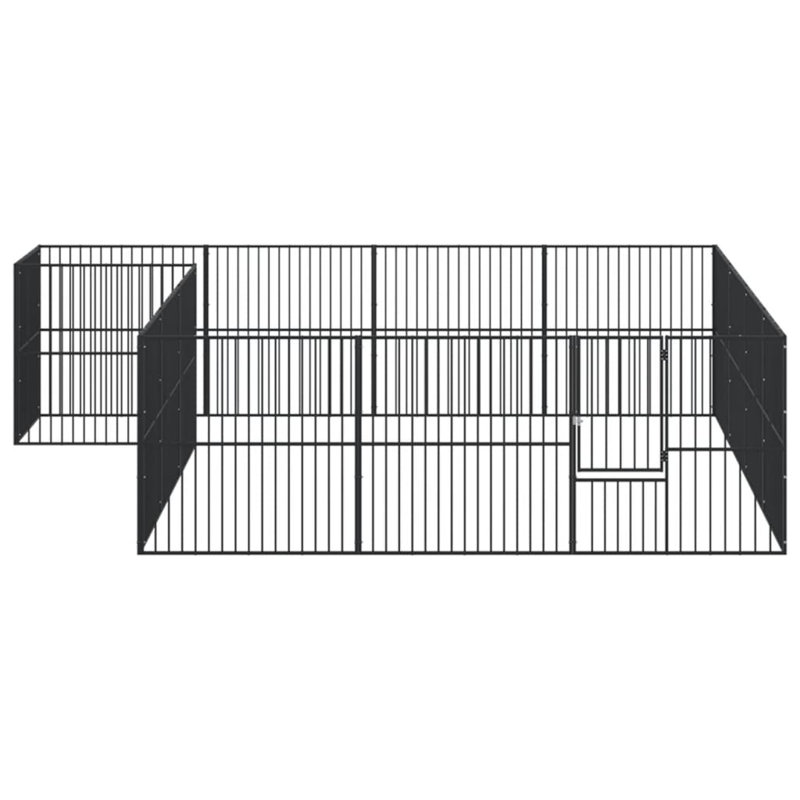 Roff 100cm H Galvanised Steel Exercise Pen, 100cm H x 403cm W x 400cm D