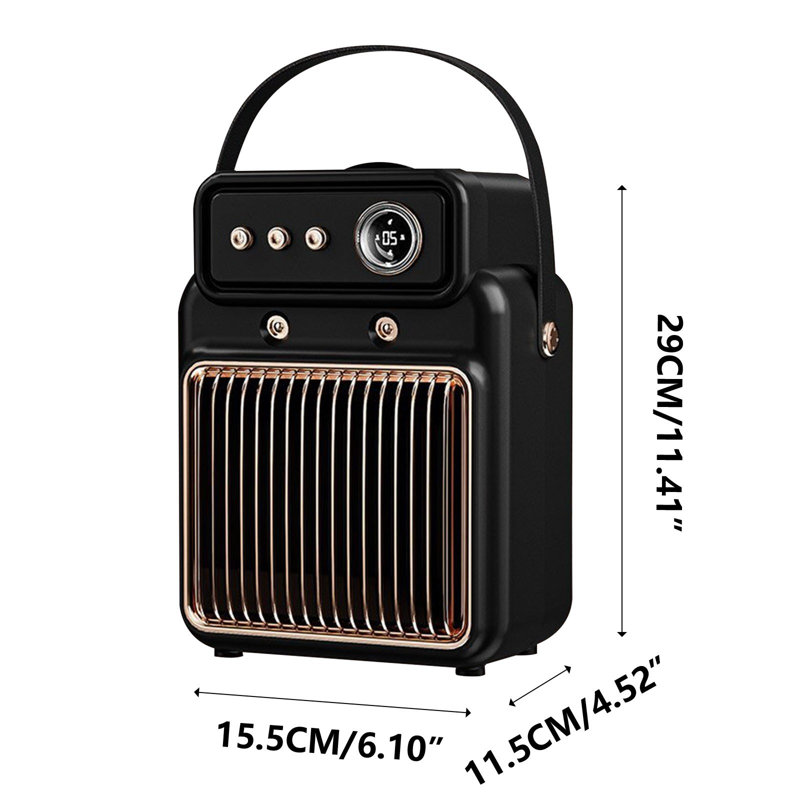 Spray Humidification Fan Heater 1200W High-power  Heating Heater Small Household Tabletop Timing Heater
