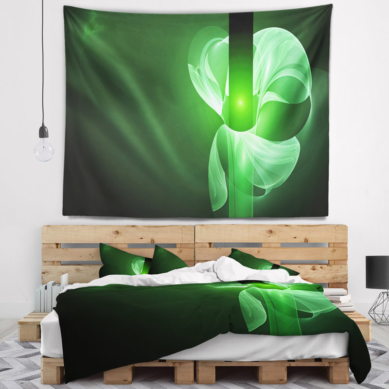 Tapisserie d’illustration abstraite florale florale, H 32 po x l 39 po