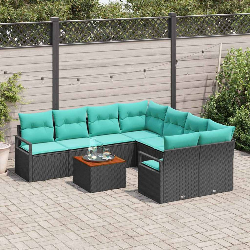 Ensemble de canapé de jardin 9 pièces vidaXL