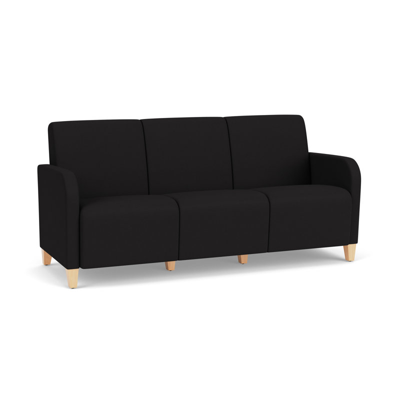 Canapé 3 places Siena, Naturel, Noir Patriot Plus - Vinyle lavable au chiffon