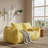 Modern Oversized Bean Bag Loveseat Sofa,Plush Fluffy Lounge Chair with Pillows for Living Room and Bedroom-1925235430