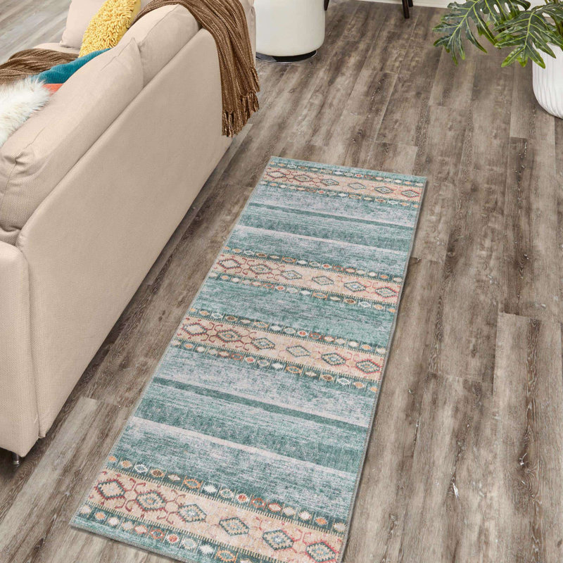 Tapis Foundry Select Timeless vert, Tapis de couloir 2 pi x 6 pi