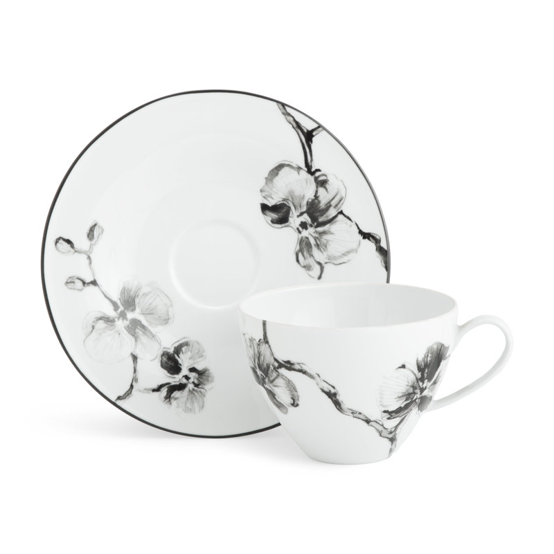 Black Orchid Cup and Saucer