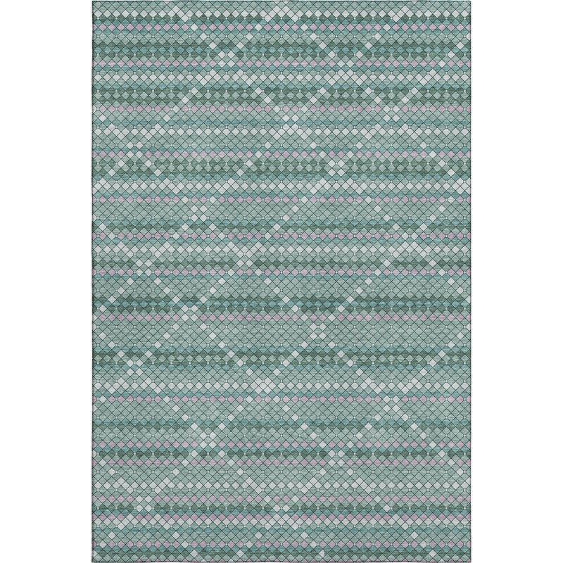 Premium Machine Washable Elize AMF1436 Lattice Rug, Rectangle 10' x 14'