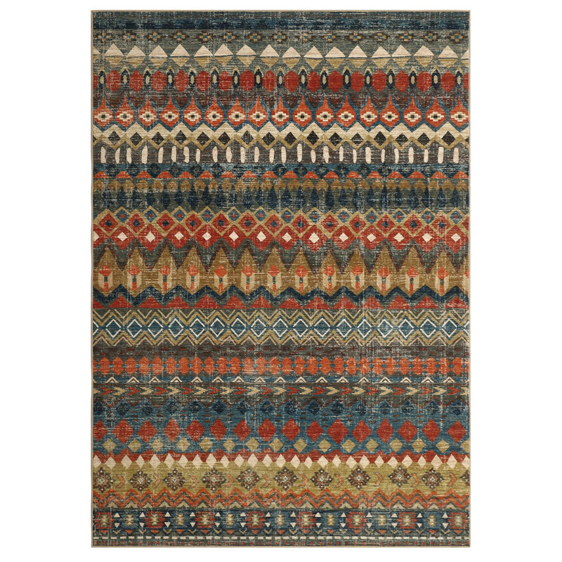 Boho Machine Washable Area Rug Non-Slip Indoor Carpet Non-Shedding Rug for Living Room Bedroom Dining Room Hallway Kitchen Office Playroom Nursery