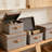 4Pcs Large Storage Bins with Lids, Decorative Storage Boxes with Lid and PU Handles, Foldable Storage Baskets for Closet, Shelves, Stackable，Set of 4-669946170