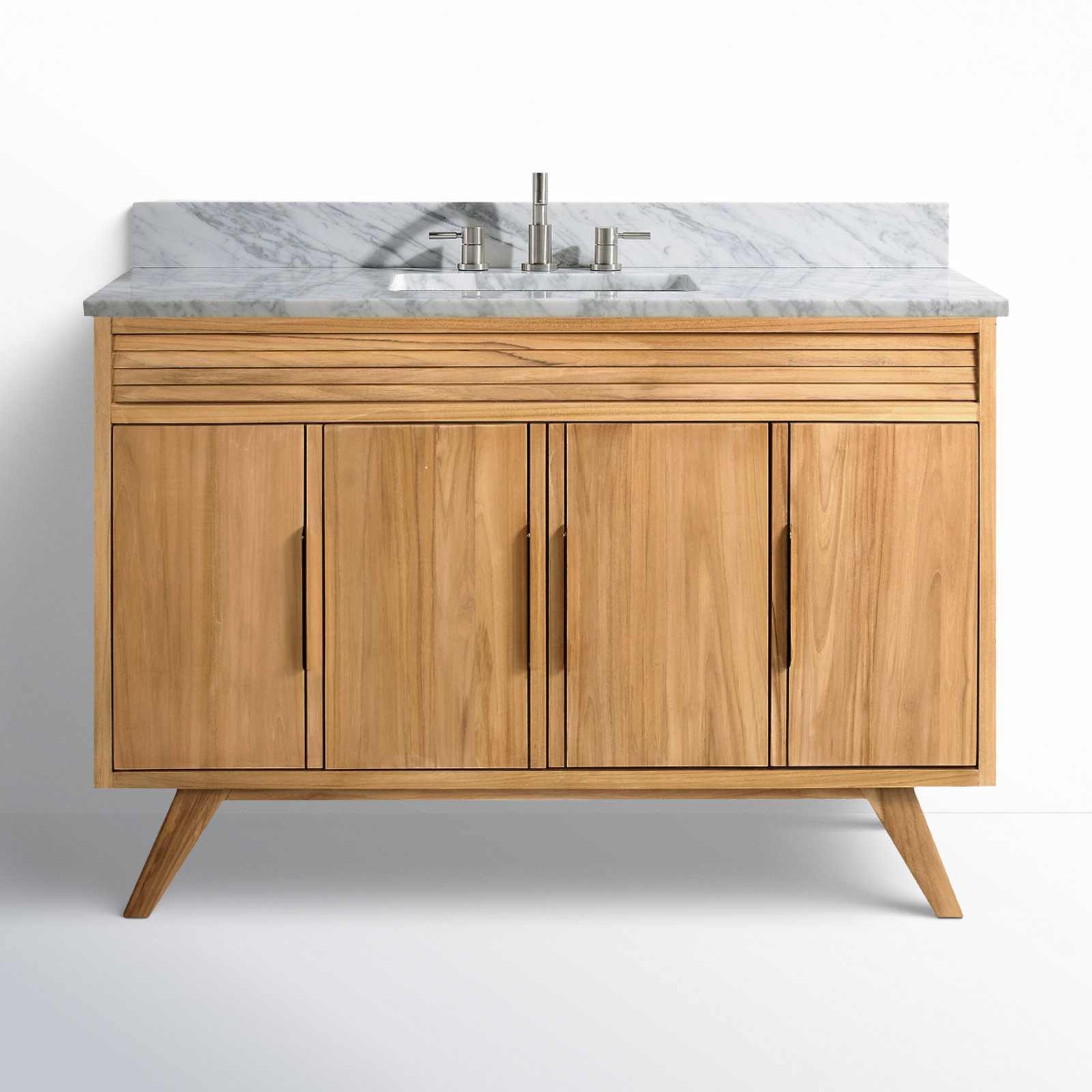 Hoult 49'' Single Bathroom Vanity, Natural Teak