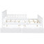 Lit double en bois robuste avec garde-corps et deux tiroirs de rangement pour une chambre à coucher sécurisée-662561073-662561072