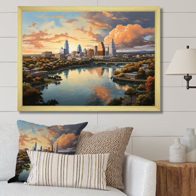 Austin Dynamic Cityscape IV - Austin Framed Wall Art