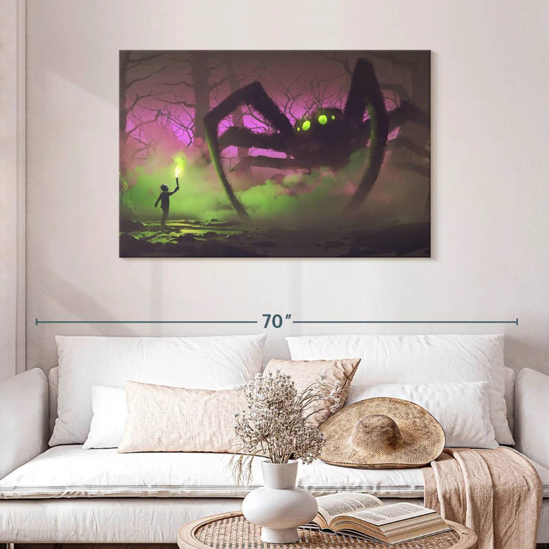 Boy And Giant Spider, 30" H x 45" W