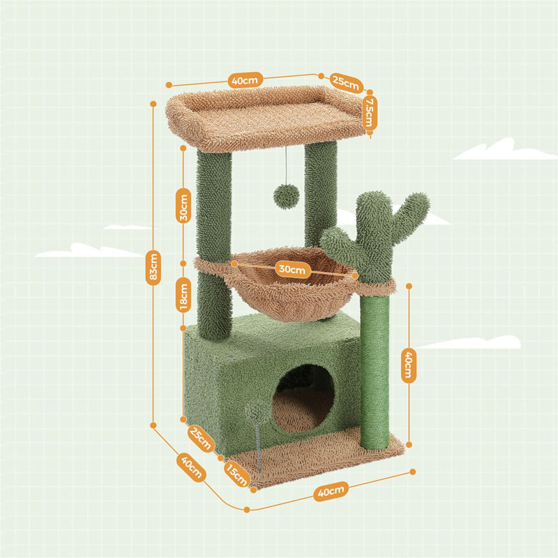 Gracelyn 210.82cm H Cat Tree