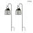 Black Solar Powered Integrated LED Metal Pathway Light