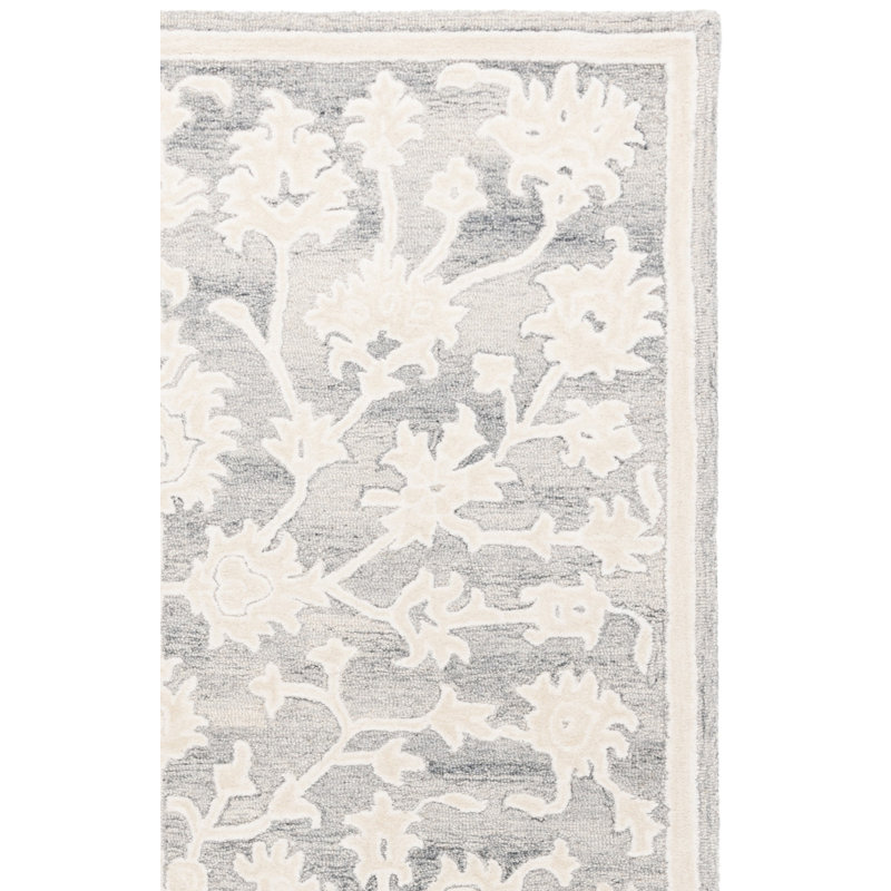 Redento Ebony Hand Tufted Wool Pile Oriental Rug, Rectangle 6' x 9'