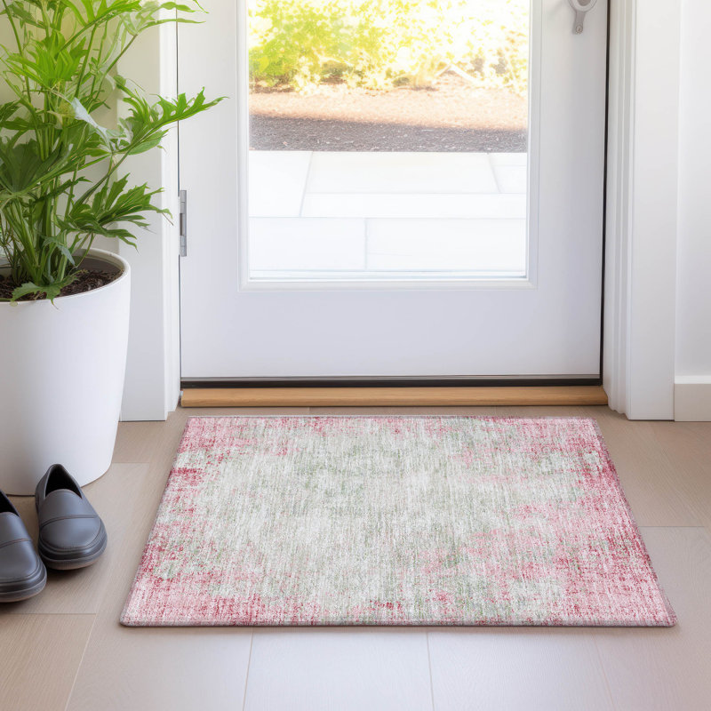 Aleighna Area Rug with Non-Slip Backing, Rectangle 1'8" x 2'6"