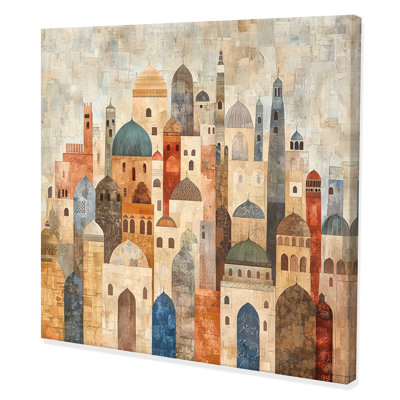 Luminous Contours Of Old Islam City Streets I - Islam Landscape Wall Art Print