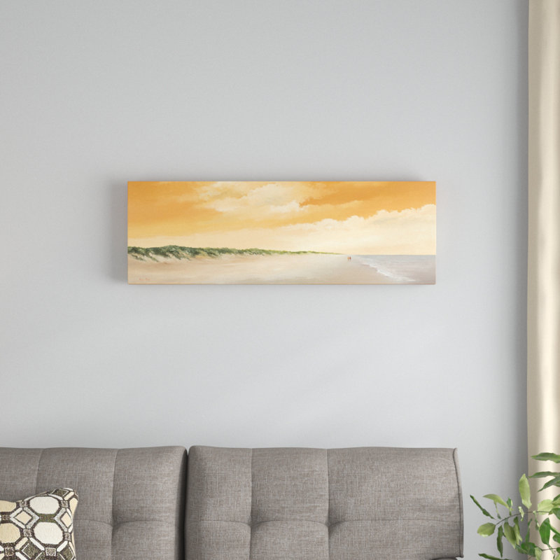 «Le long de la mer II», reproduction sur toile, H 16 po x l 48 po x P 1,5 po, Toile tendue