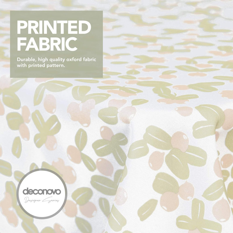 Deconovo water -repellent tablecloth, one piece, 140cm, gray, 130cm W x 280cm L, Dark pink