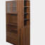 Armoire de cuisine de 70,87 po de hauteur avec tablette de rangement coulissante multifonctionnelle à plusieurs niveaux, tablette latérale à 4 niveaux, 2 tiroirs, avec porte vitrée, cloche à nourriture autoportante avec support pour micro-ondes