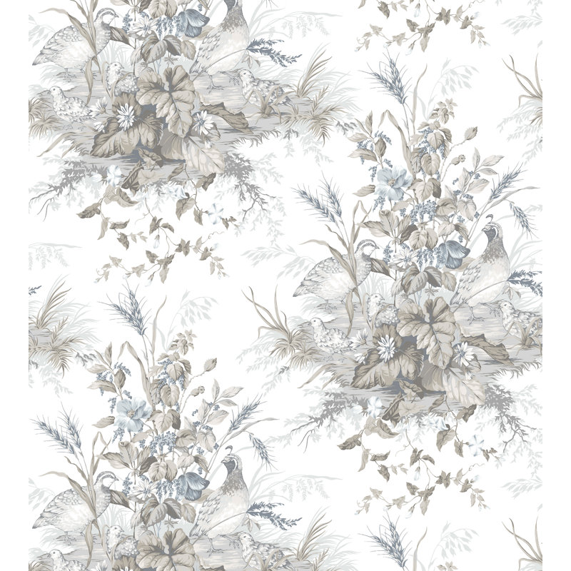 Arcadia Animal Print Wallpaper Roll, Grisaille