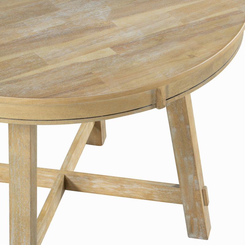 Table de salle à manger extensible Farmhouse, Bois naturel délavé
