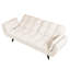 Beige de 57 po, confortable pour la vie quotidienne, dossier et siège groupés, petite chambre réglable de 57 po avec 3 postures, se transforme en lit, positions multiples, assemblage simple