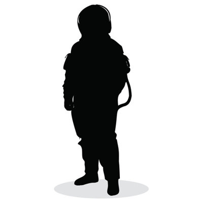 Silhouette d'astronaute SS11177