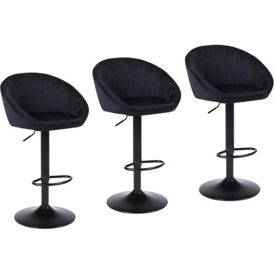 Swivel Upholstered Adjustable Height Bar Stool