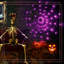 Ensemble de lumières d'Halloween en toile d'araignée - Toile 47 po (80 Leds) + araignée 11,8 po, 8 modes, étanche IP44, alimenté par piles pour un décor intérieur extérieur