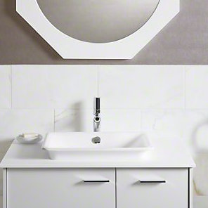 Iron Plains Metal Rectangular Vessel Bathroom Sink with Overflow