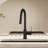  Pull Down Sprayer Kitchen Sink Faucet, Single Handle Kitchen Faucet with LED Light Base-102806758