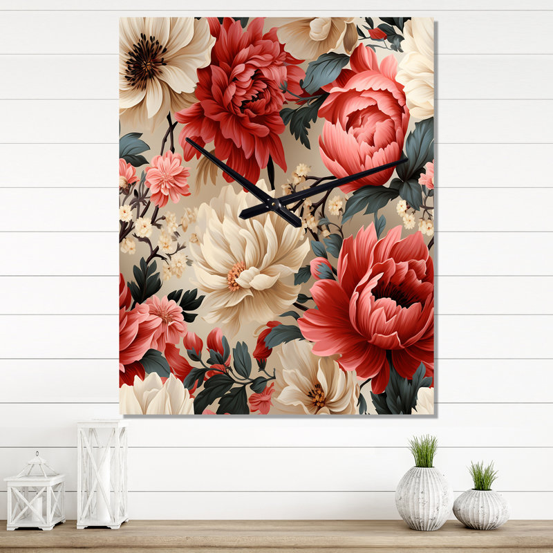 Janfried - Horloges murales florales, Moyen