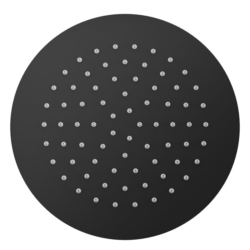 10-inch Single-Spray Round Rain Shower Head, Matte Black