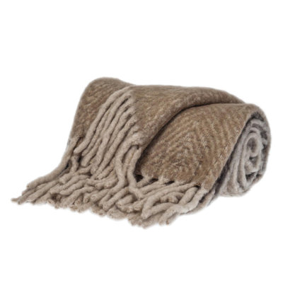 Ixia Knit Wool Blend Throw Blanket