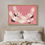 "IDÉE4WALL", reproduction d'art sur toile encadrée, décoration de chambre BCBG, motif d'oiseaux à pois rose, nature, décoration, multicolore, rustique coloré pour le salon, la chambre à coucher, le bureau, encadrée sur toile-91481658-91481659