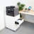 Mount-It! Three Drawer Cabinet for Under Desk with Wheels with Lock for Files, and Materials, White