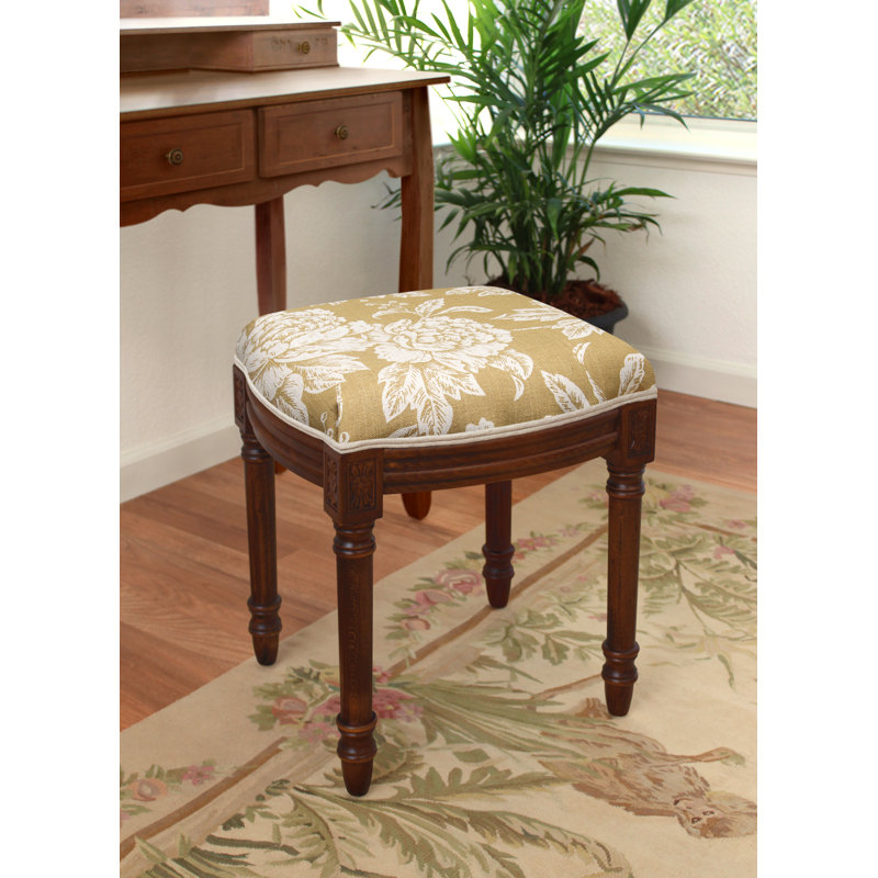Tabouret de coiffeuse Camic, Noyer, Brun clair