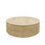 Table basse ronde de 39,37 po, motif de faux marbre moderne, table ronde pour centre de salon personnel - entièrement assemblée