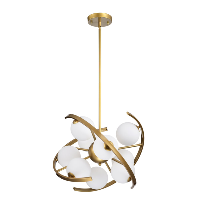 Luminaire suspendu sphérique Spoutnik à 9 lumières