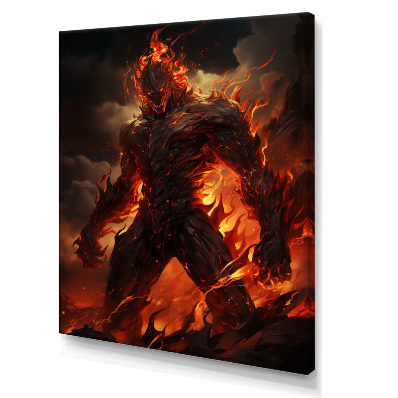 Impression sur toile Fire Force Villian II - Superheros, H 32 po x l 24 po x P 1 po, Toile tendue