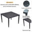 Table de salle à manger d'extérieur 40 po x 40 po avec pieds fuselés et trou pour parasol