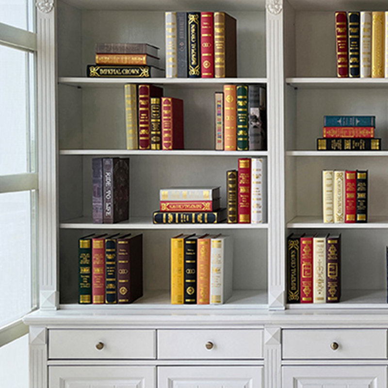 American style white home bookcase, (6 Shelves) 86.61"H x 43.31"W x 17.72"D