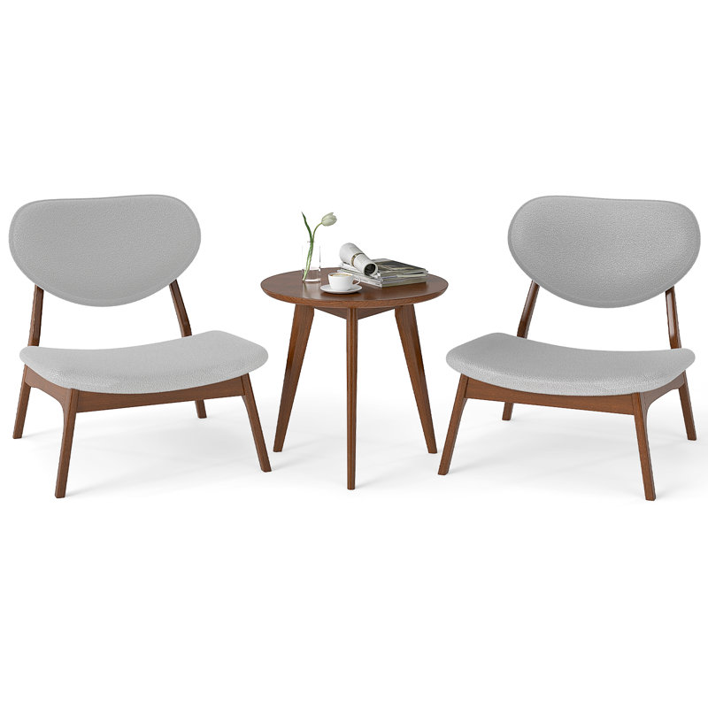 Velvet Accent Chair, Grey