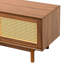 Meuble télé avec panneaux et pieds en bois massif, 78 po pour 75 à 85 téléviseurs, console média pratique, espace de vie devant les téléviseurs jusqu'à un pouce, style contemporain