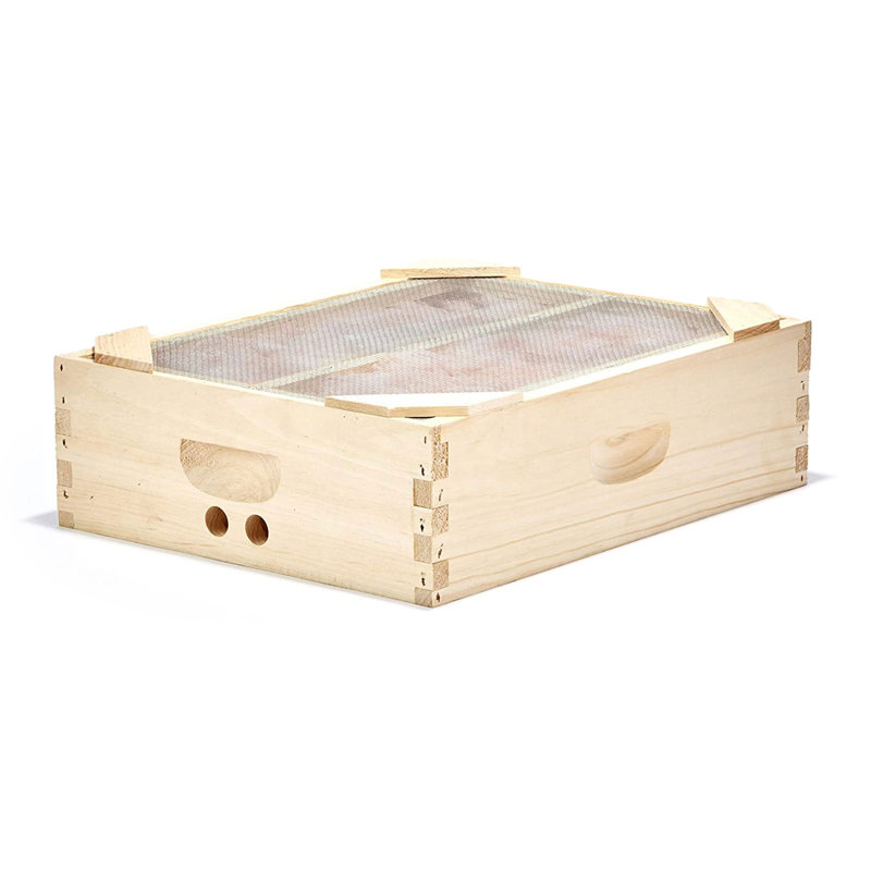 Solid Pine Freestanding Weather-Resistant Beehive Winterizer Box