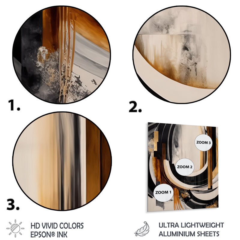 Dietger Abstract Wall Decor on Metal, 40" H x 30" W x 1" D