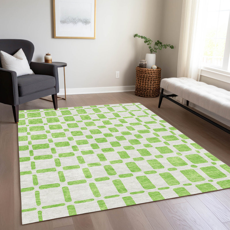 Malek Indoor/Outdoor Area Rug with Non-Slip Backing, Rectangle 2'6" x 3'10"